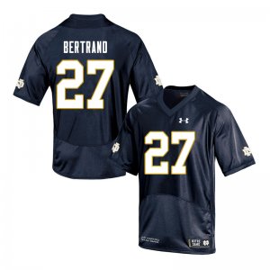 Notre Dame Fighting Irish Men's JD Bertrand #27 Navy Under Armour Authentic Stitched College NCAA Football Jersey YKK8199JO